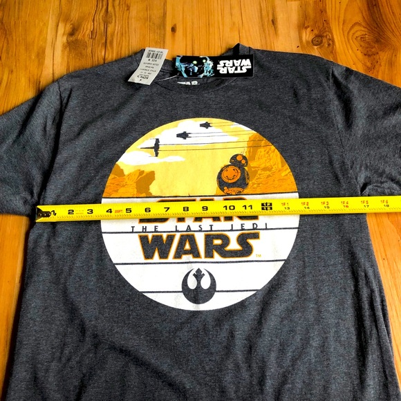NEW FIFTH SUN STAR WARS Last Jedi BB-8 Tee Gray Medium UNISEX Men’s - Picture 9 of 16
